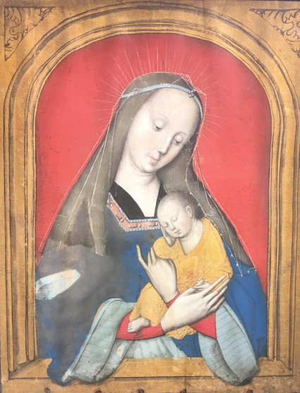 Vierge  l'enfant endormi